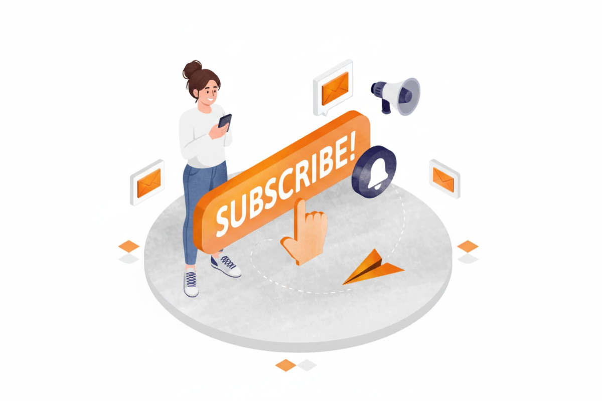 Illustration for newsletter subscription